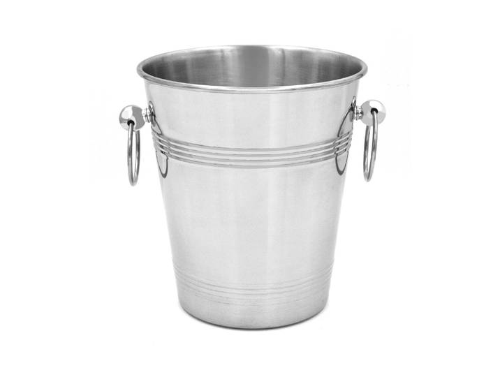 Wein- und Sektkühler Silber , silber (silberfarben), B:20cm H:22,5cm, Edelstahl, Eiskübel, Wein- und Sektkühler