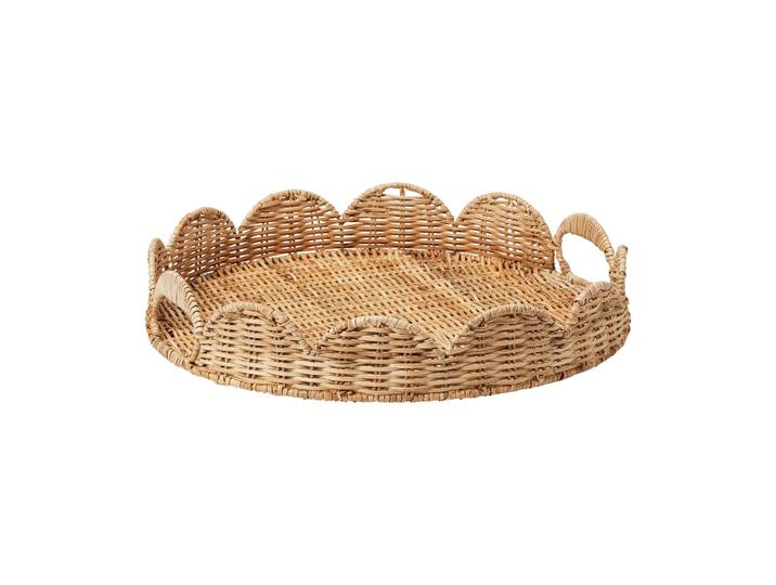 Pick a Poppy Round Scallop dienblad Natural, 40 cm
