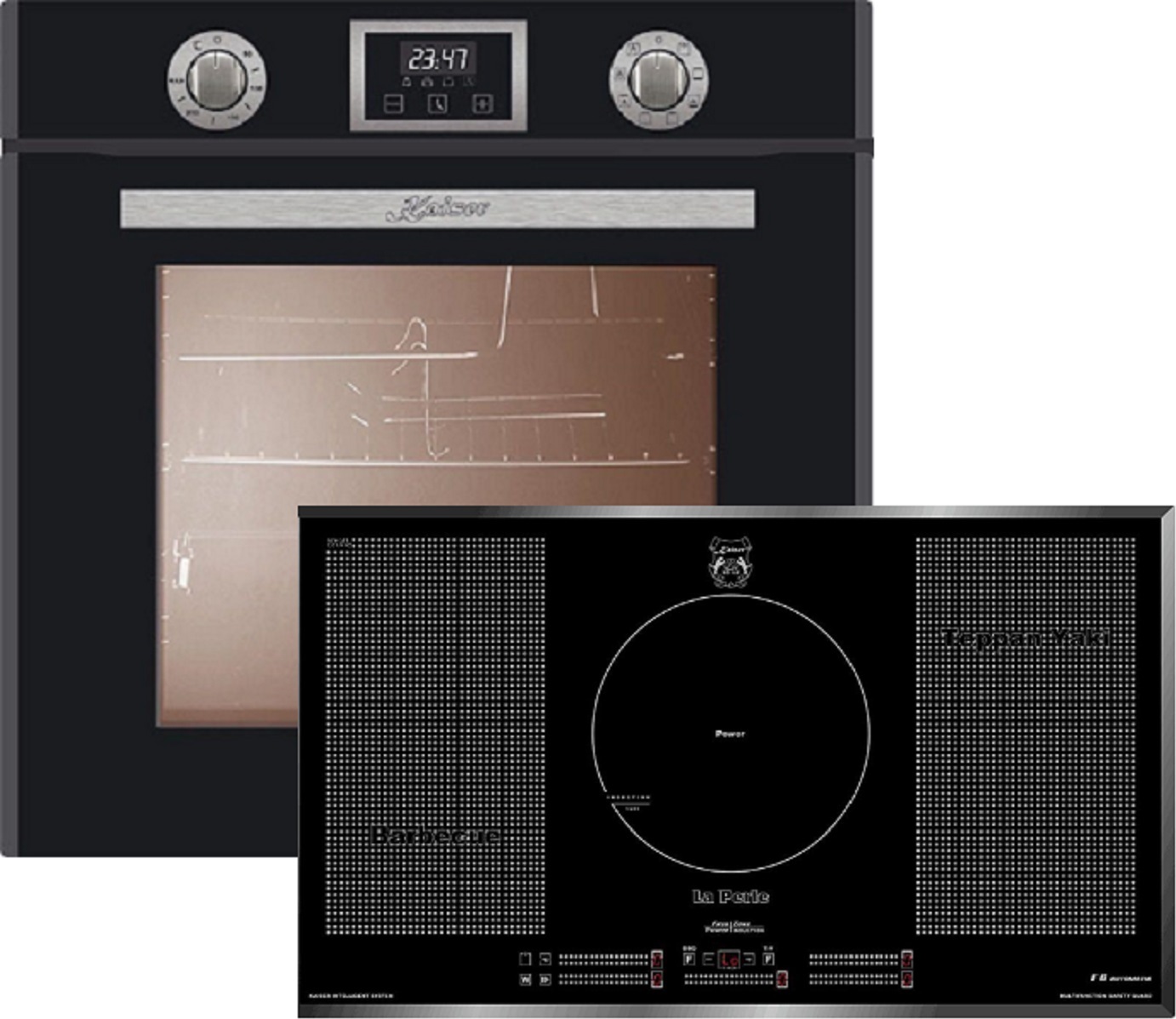 Herd Set/ Kaiser EH 6326 sp / Einbaubackofen+ Induktionskochfeld KCT 97 FI La Perle