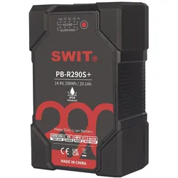 Swit PB-R290S- 290Wh Waterproof IP54 Robust Heavy-duty Battery V-Mount (250 W), PC Netzteil, Schwarz