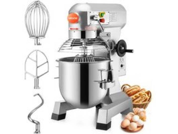 VEVOR ​​Kommerzieller Knetmaschine 30L für Backbedürfnisse Pizzateig Brotteig usw. Kochmaschine Handelsüblicher 3-Gang-Standmixer aus Hochleistungsstahl Brandneuer