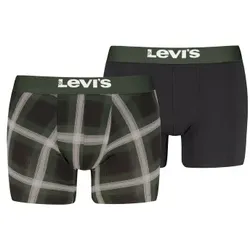 Levis 2P Argyle Check Boxer Grün Baumwolle Large Herren
