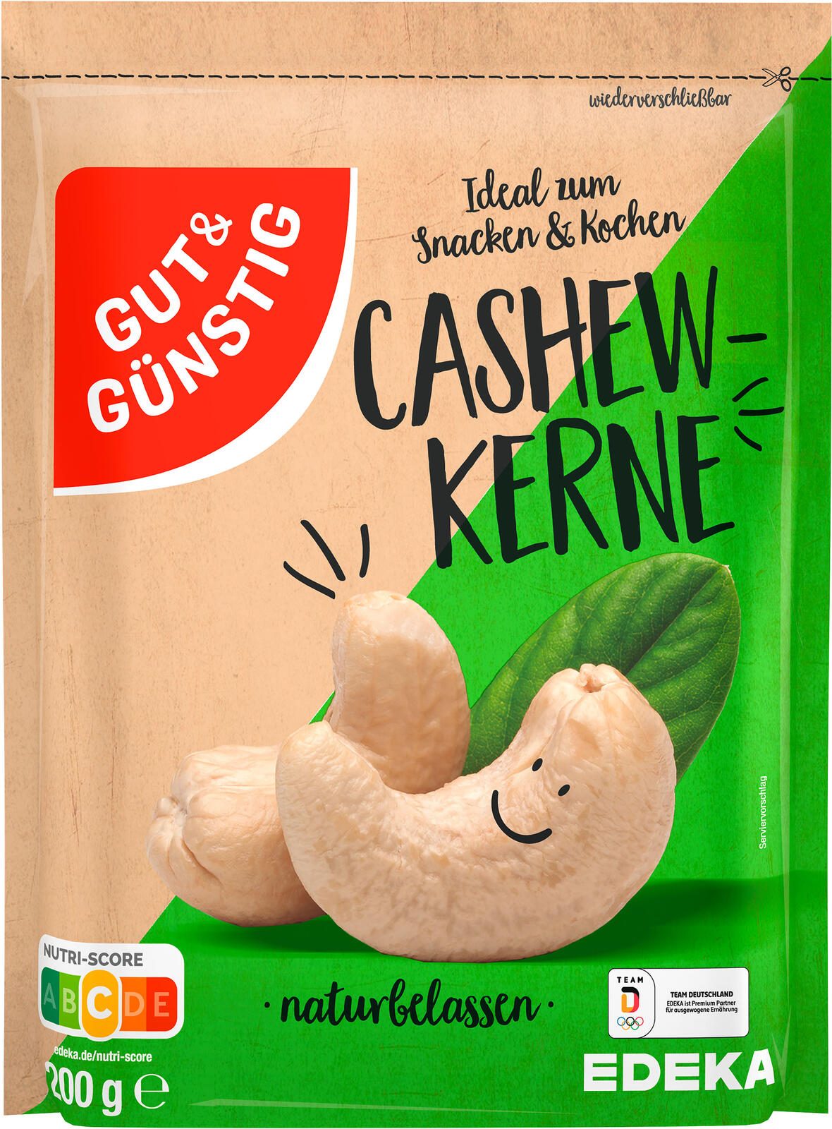 GUT&GÜNSTIG Cashewkerne naturbelassen 200,0 g 3603600006