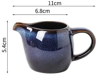 Inspired Finds 3oz Small Ceramic Milk Jug Creamer Pitcher Mini Sauce And Coffee Cream Jug blue