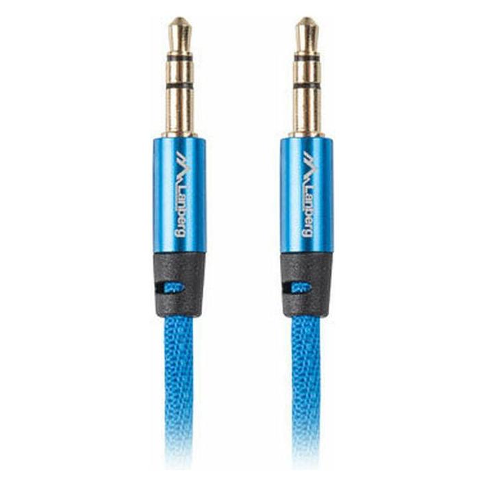 Lanberg CA-MJMJ-10CU-0020-BL Premium kabel Audio Mini jack 3,5mm 3pin, 2m Niebieski (2 m, AUX Kabel) (CA-MJMJ-10CU-0020-BL)