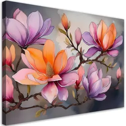 WANDBILD blume abstraktion aquarell