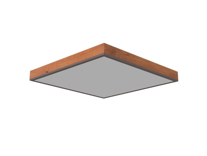 Novel Led-Deckenleuchte Ludwig, Graphitfarben, Opal, Metall, Kunststoff, Uni, 45x7.6x45 cm, Farben fixierbar, Farbtemperaturwechsler, Lampen & Leuchten, LED Beleuchtung, LED-Deckenleuchten