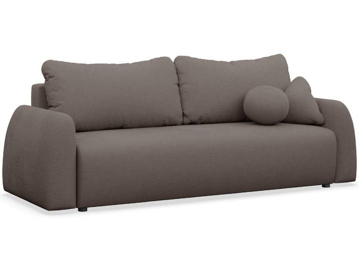 Selsey Nubelle – Sofa 3-Sitzer mit Schlaffunktion & Stauraum, Chenille, braun