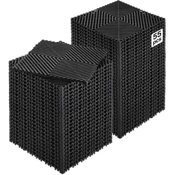 VEVOR ineinandergreifende Drainagematte Duschmatte 31 x 31 cm modulares ineinandergreifende Bodenmatten, 55 Stk. Spleiß-Drainagematten, rutschfeste Drainage-Bodenfliesen, für Garage Garten Schwarz