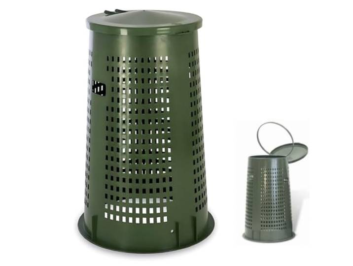 Mülltonnenbox Mülleimer mit Deckel und Aufbewahrungsbeutel, 110 l (Grün ohne Pedal)