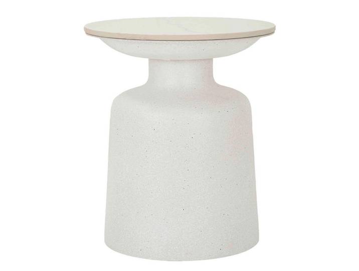 Mauro Ferretti Couchtisch, Weiß, Metall, Keramik, 40x47x40 cm, Wohnzimmer, Wohnzimmertische, Couchtische, Couchtische Keramik