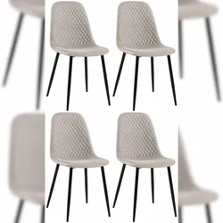 CLP 4er Set Stühle Giverny grau/Stoff