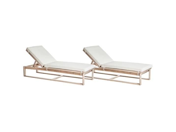 GARTENLIEGE 2er Set Heller Holzfarbton Azzanello