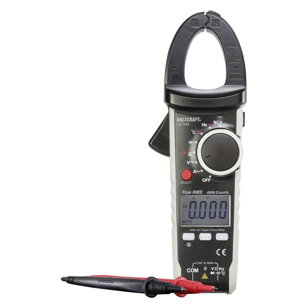 Voltcraft Digitales TrueRMS AC-Stromzangen-Multimeter VC585 (CAT III 600V, Zangenstrommesser) (VC585)