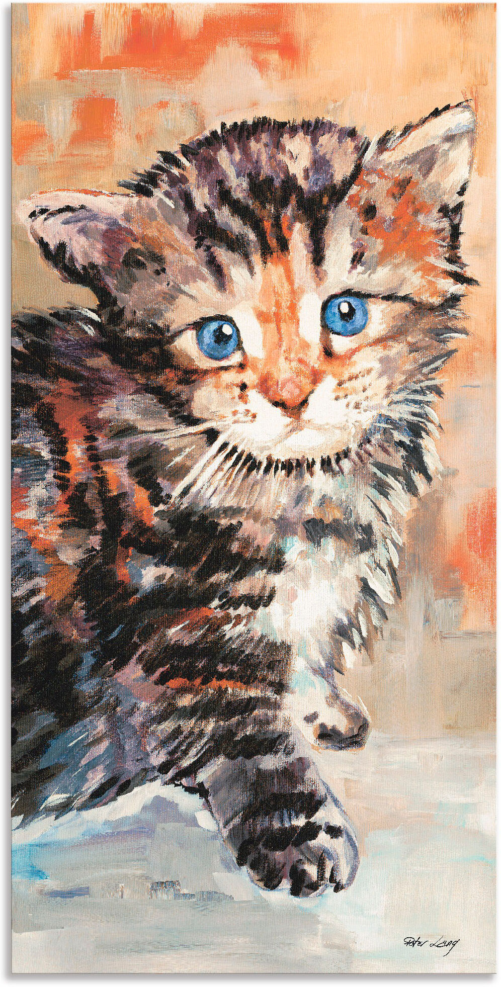 Alu-Dibond-Druck ARTLAND "Katze", beige (farbe bild(er): naturfarben), B:20cm H:40cm, Bilder, Alu-Dibond-Druck, für Innen- und Aussenbereich geeignet, Outdoorbild farbe bild(er): naturfarben B/H/T: 20cm x 40cm, Alu-Dibond-Druck Haustiere, 1 Stk.