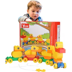 Ein Baustein-Set – eine Entenfamilie (28 Bausteine)