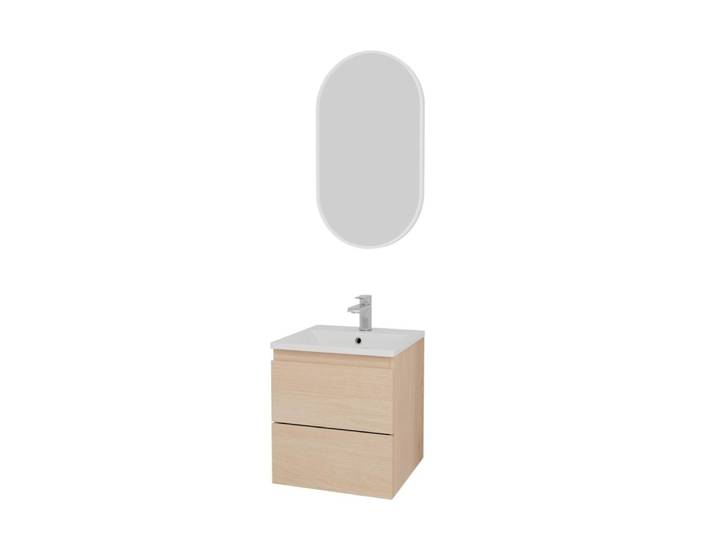 Meuble vasque 45cm robinet chromé et miroir