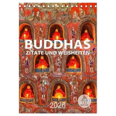 Buddhas Zitate und Weisheiten (Tischkalender 2026 DIN A5 hoch), CALVENDO Monatskalender