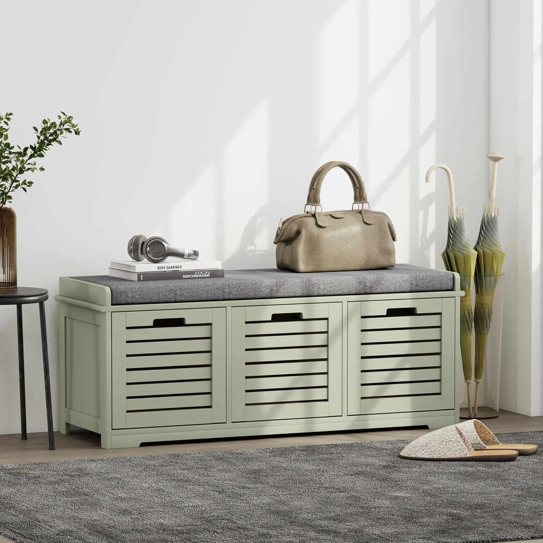 Rebrilliant Shoe Storage Bench Green