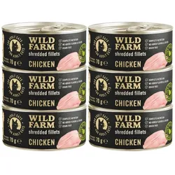 WILD FARM Fillets Huhn 6x70g - getreidefreies Katzennassfutter in Brühe