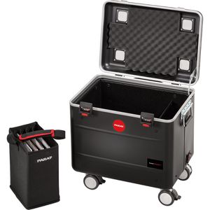 Parat Tabletwagen Paraproject Case TC10 Basket, schwarz, 10 Ladeplätze mit USB-A & USB-C-Ausgang, mit 2 Tragetaschen