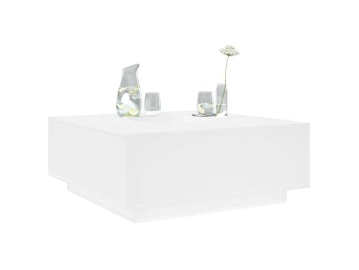 HEFZGDB Couchtisch Weiß 100x100x40 cm Holzwerkstoff Stabile Tischplatte Langlebiges Möbelstück Beistelltisch Ablagetisch Kaffeetisch Wohnzimmer Schlafzimmer