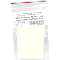 Mundschutz Papiervlies Weiß M. Gummibändern 10 ST