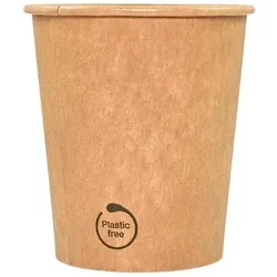 CROKUS Kraft-Pappbecher ohne Plastik ø 7,2 cm - 20 cl (1000 Stück)