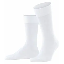 FALKE Herren Socken - Sensitive London, Strümpfe, Uni, Baumwollmischung Weiß / 47-50