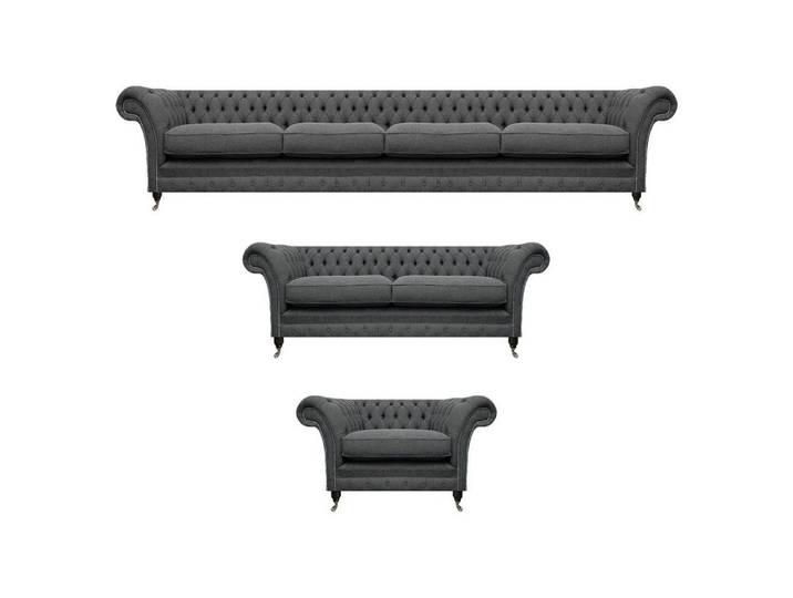 Xlmoebel Chesterfield-Sofa Luxuriöses Polstermöbel-Set im eleganten Chesterfield-Stil, Hergestellt in Europa