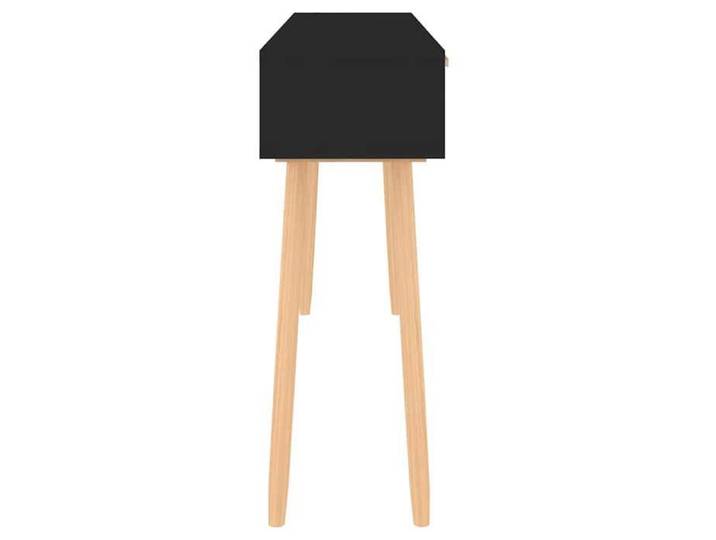 Magnifique Table console Noir 105x30x75 cm Bois massif pin /rotin naturel - design polyvalent - pour maison - Noir 16.1 kg 2026_2660