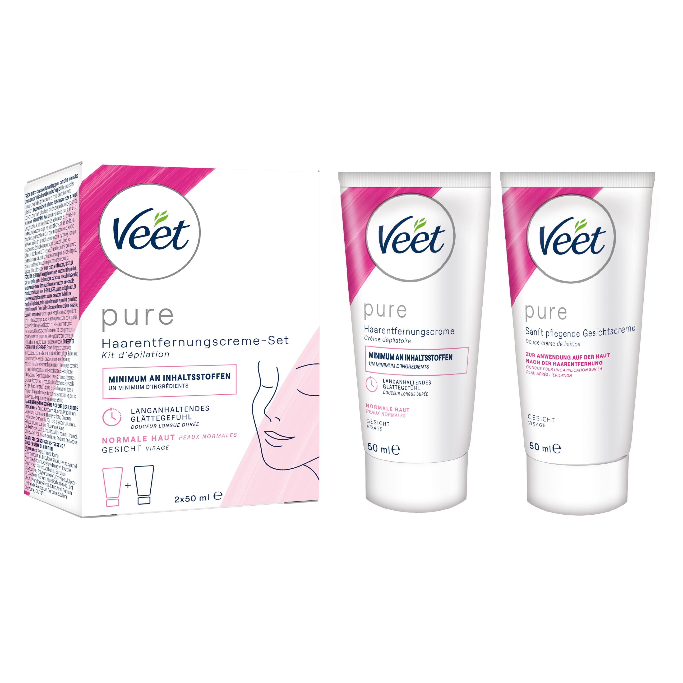 Veet Haarentfernungs-Set Gesicht Essential Inspirations (2x, 100 ml) (3036008)