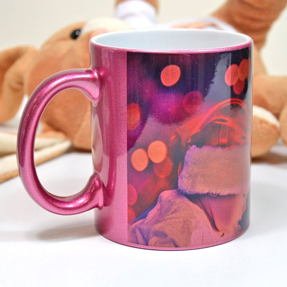 Ocadeau Mug photo rose foncé brillant