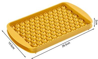 Daily Deals Depot Arctic Chill Cavity Mini Ice Ball Mold With Lid For Cocktails, Coffee & Refreshing Drinks yellow