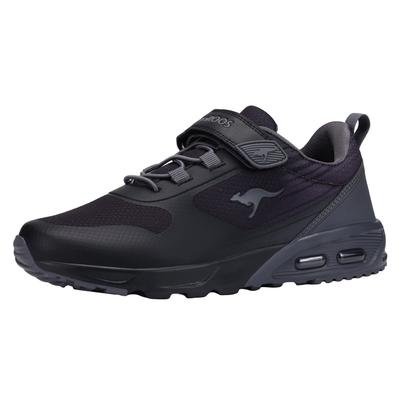 Sneaker KANGAROOS "KX-TEMPO EV", Mädchen, Gr. 37, schwarz (jet schwarz, steel grau), Mesh, Synthetik, Schuhe Sneaker