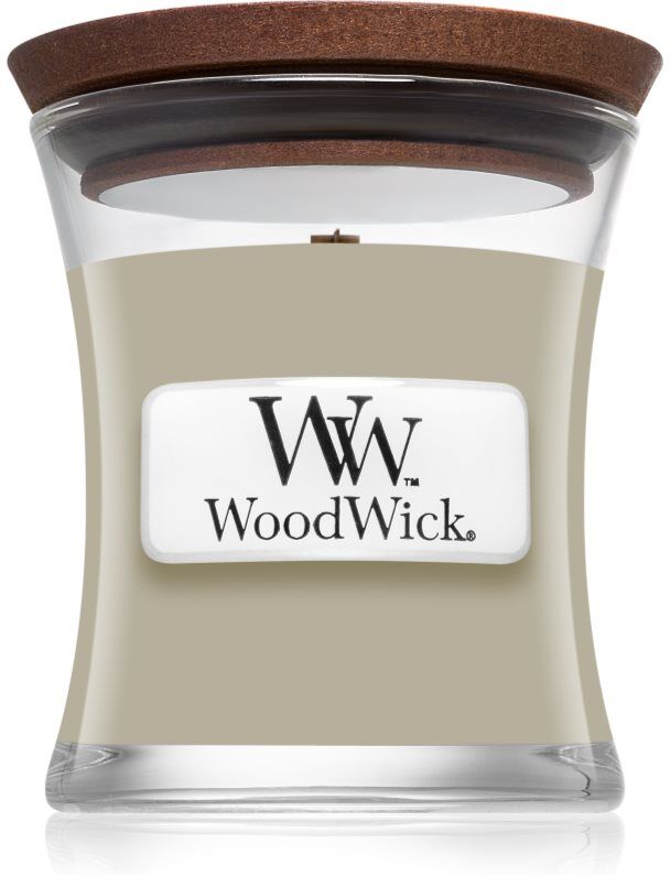 Woodwick Fireside Au Coin Du Feu bougie parfumée avec mèche en bois 85 g