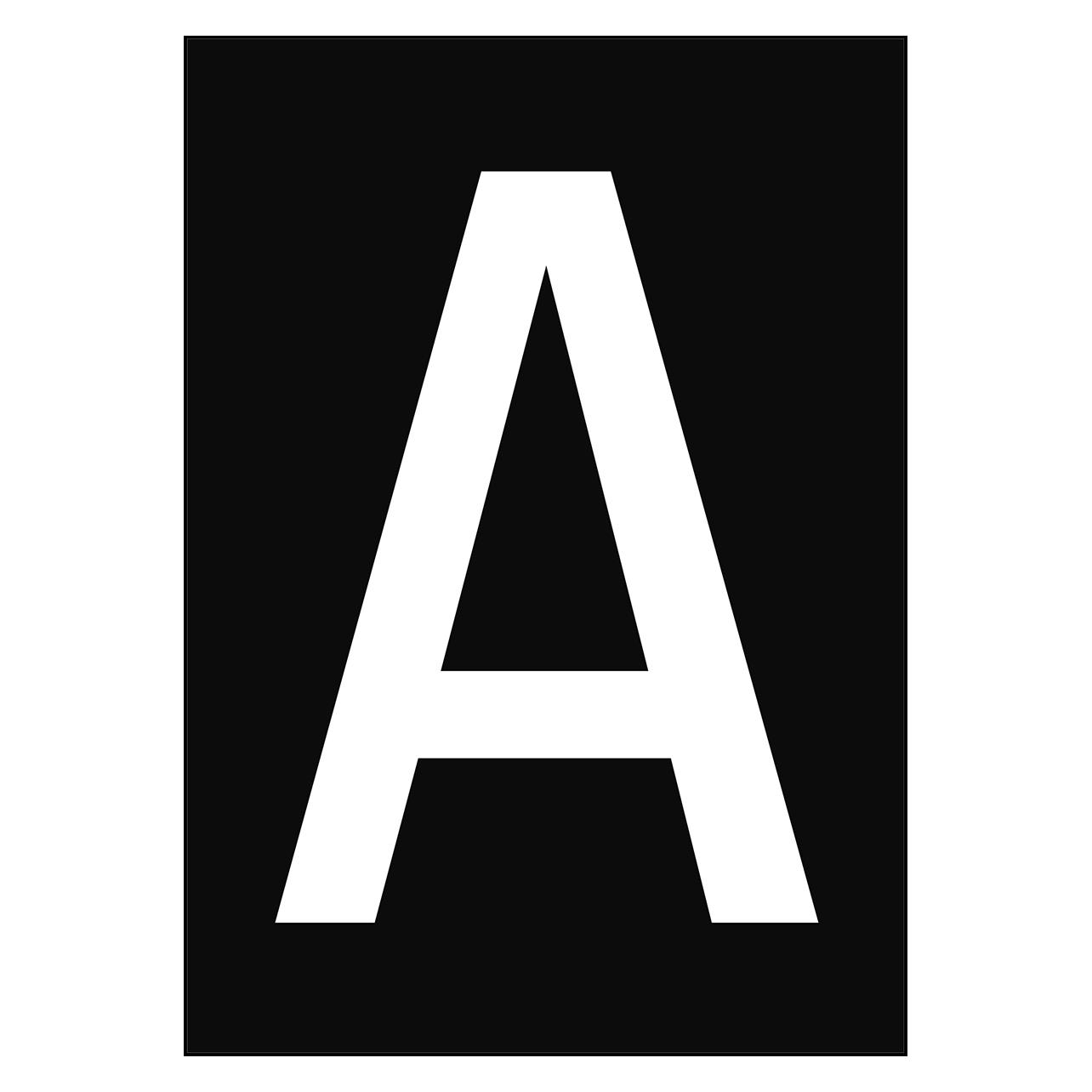 Brady A4-Etiketten mit Zahlen und Buchstaben (NL859A4BK-A)