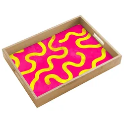 TABLETT Linie - Gelb - Abstrakt Tray 40x30 cm