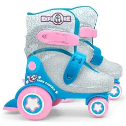 Stamp, Mädchen, Rollschuhe, Verstellbare Rollschuhe – – Skids Control Explore – 4 Rollen – Grösse 23–26 – Pink (23, 24, 25, 26), Pink