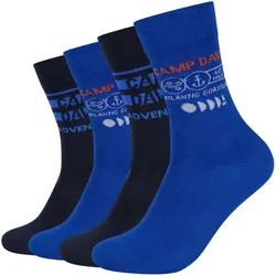 4er Pack CAMP DAVID Casual Legend Crew Socken Herren 5380 - beaucoup blue 39-42