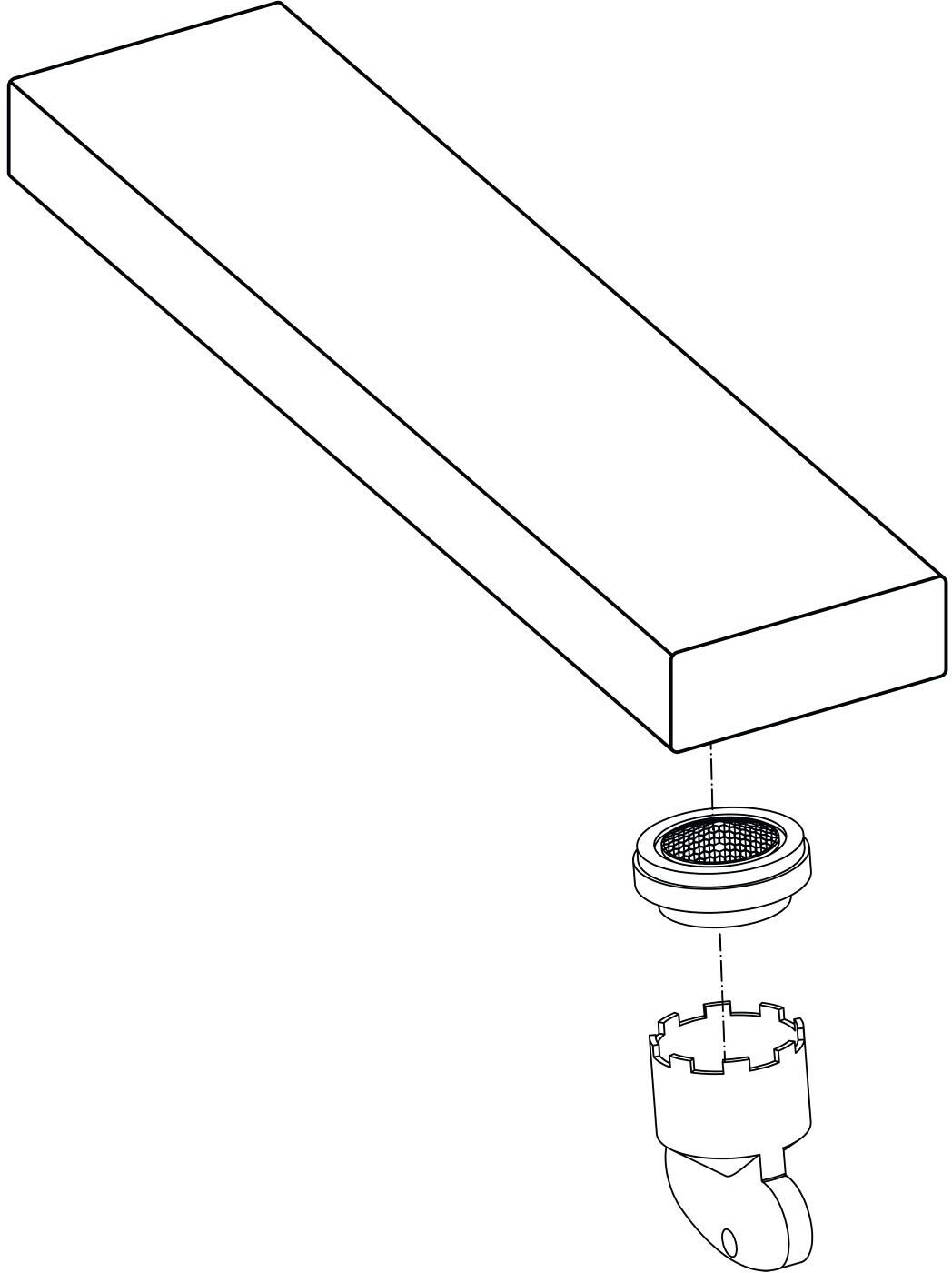 Keuco replacement spout 50100010451