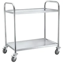 OTTO Office Servierwagen Edelstahl 2 Etagen silber, 84.5x94x52.5 cm