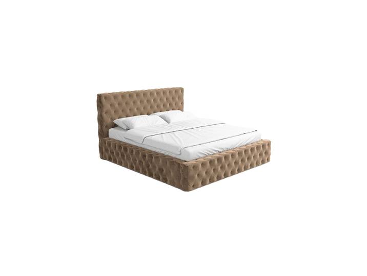Design Polsterbett „Garbo“ mit Ablagefach, Samt Braun BLOOMINGLOFT Collection
