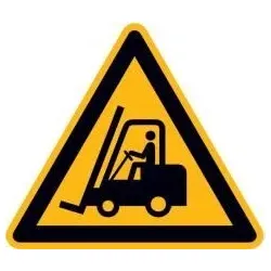 Warnschild Flurförderzeuge Alu geprägt SL 400mm