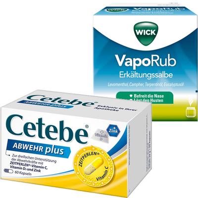 Abwehrset Wick VapoRub + Cetebe Abwehr plus 1 St Set