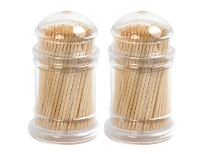 Cocktailspiesse aus Bambus, 2x 200 Stk., Zahnstocher in Box