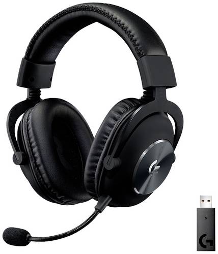 Logitech Gaming PRO X On Ear Headset Funk 7.1 Surround Schwarz Lautstärkeregelung, Mikrofon-Stummschaltung Gaming