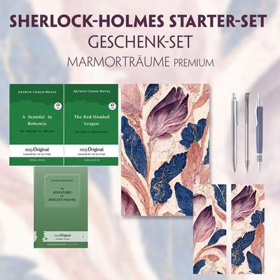 The Adventures of Sherlock Holmes Starter-Paket Geschenkset (mit Audio-Online) + Marmorträume Schreibset Premium, Set von Arthur Conan Doyle,