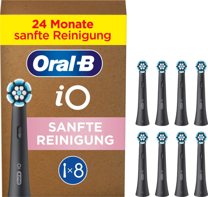 Oral-B Aufsteckzahnbürste 774222 / iO Sanfte Reinigung 8-Pack Schwarz