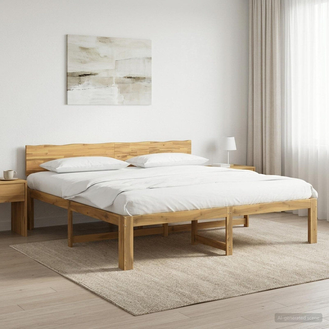 Natur Pur Solid Wood Bed Frame White 200 x 200cm